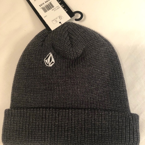 Last One! Volcom Full Stone Beanie, Charcoal - Picture 2 of 4